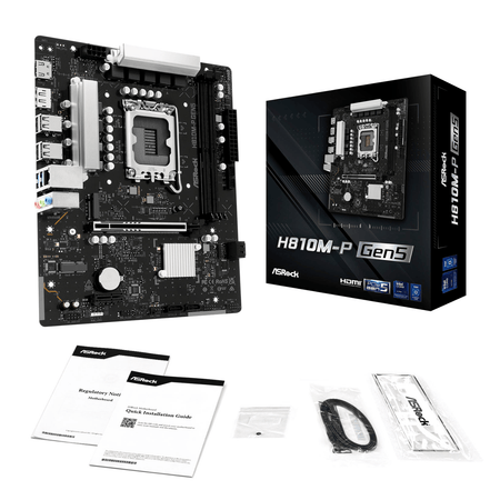 Image 7 for ASROCK H810M-P Gen 5 Intel LGA 1851 M-ATX Motherboard