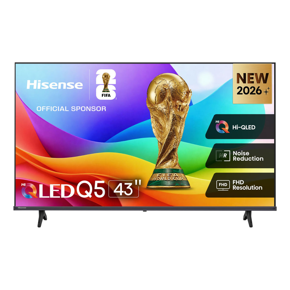 Hisense 43" 2K Hi-QLED Smart TV - Noise Reduction, FHD Resolution, AI Sports Mode, High Contrast