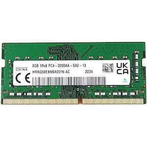 Image 1 for 8GB Hynix, 1Rx8, DDR4-3200Mhz, PC4-25600, 260 Pin, Non-ECC, 1.2V, CL22, SODIMM Notebook Memory Module
