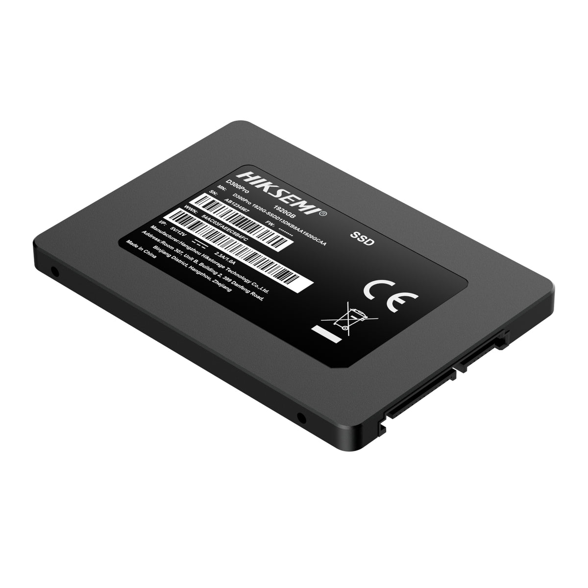 Image 1 for Hiksemi D300 PRO Tantalum Capacitor 1920GB SATA III Enterprise SSD