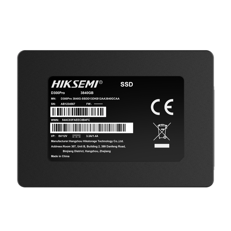 Image 2 for Hiksemi D300 PRO Tantalum Capacitor 3840GB SATA III Enterprise SSD