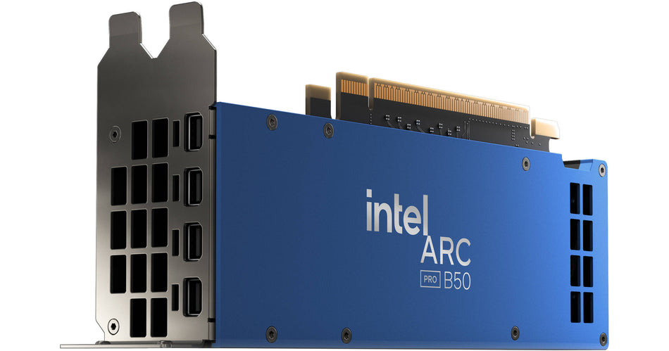 Intel Arc Pro B50 16GB GDDR6 Workstation Graphics Card - SFF, 70W, AI & Ray Tracing