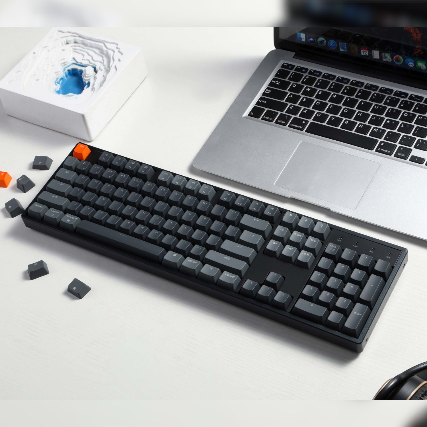 Image 4 for Keychron K10 QMK Full-size RGB Wireless Custom Mechanical Keyboard V.2 (Super RED Switch) – Black