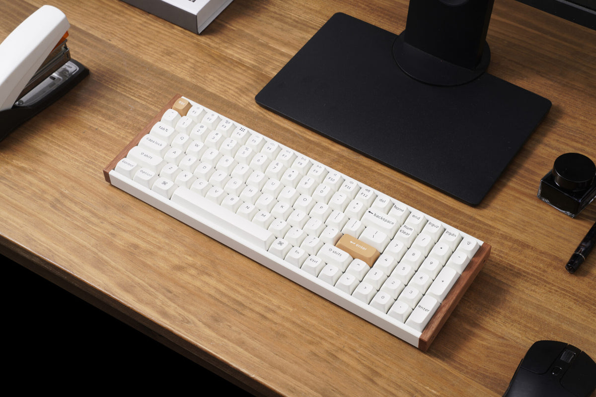 Image 2 for Keychron K4 HE 96% Magnetic Switch Hot-Swap RGB Wireless Keyboard – White (Wood + Aluminium)