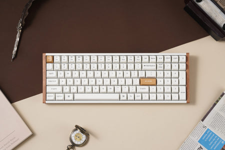Image 5 for Keychron K4 HE 96% Magnetic Switch Hot-Swap RGB Wireless Keyboard – White (Wood + Aluminium)