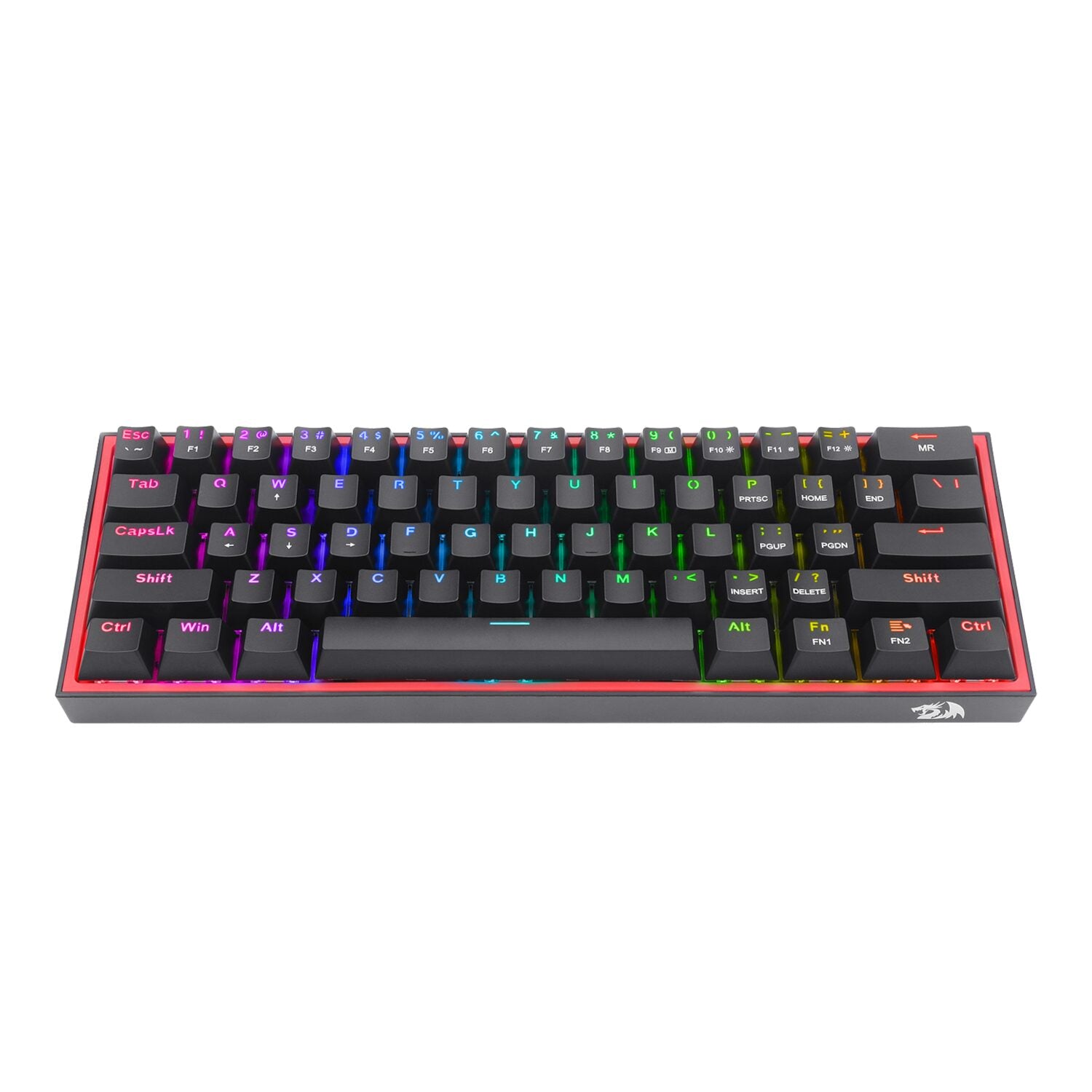 Image 2 for Redragon K616 FIZZ Pro 61-Key RGB Mechanical Gaming Keyboard – Black (60%, RGB, Wireless/Wired, Hot-Swappable)
