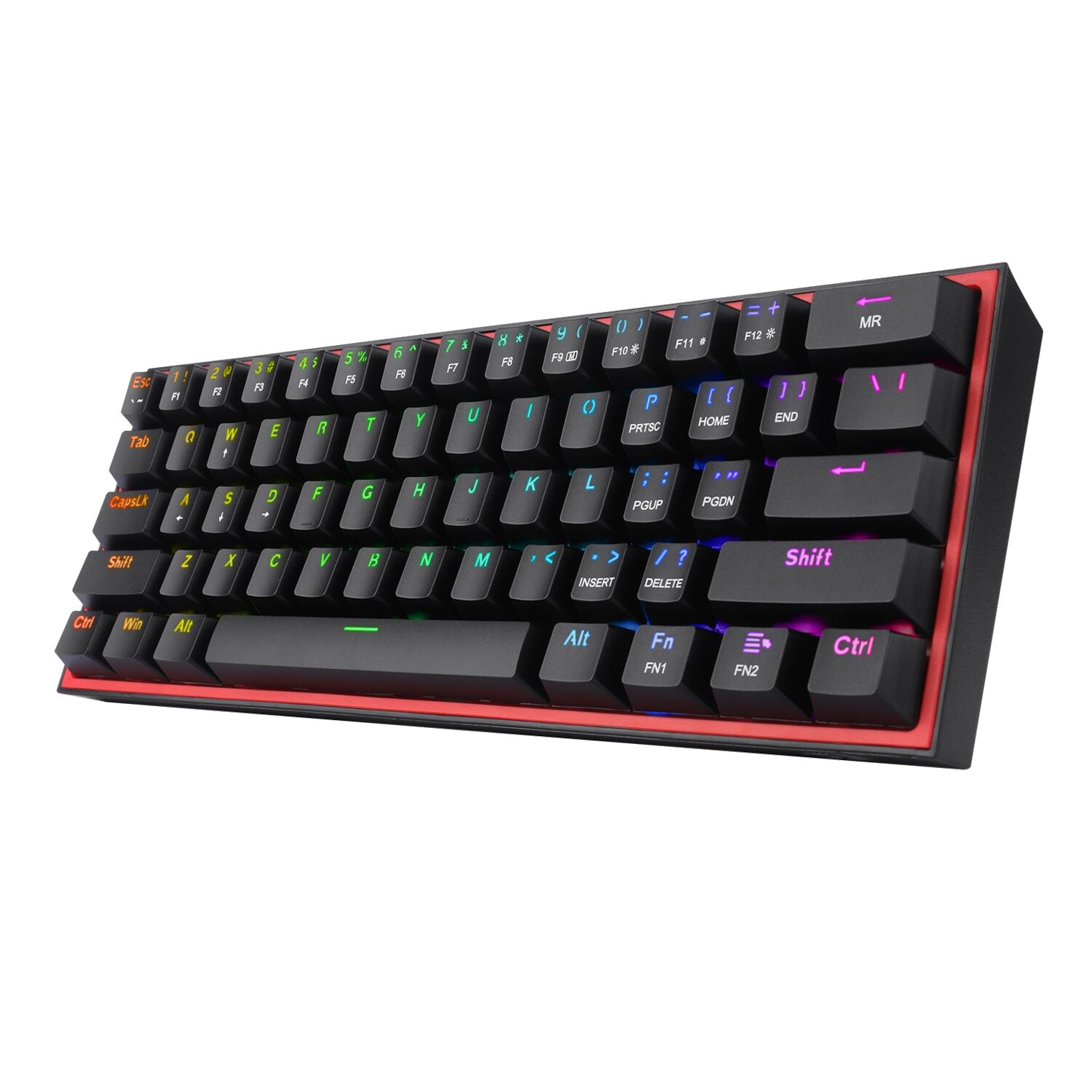 Image 6 for Redragon K616 FIZZ Pro 61-Key RGB Mechanical Gaming Keyboard – Black (60%, RGB, Wireless/Wired, Hot-Swappable)