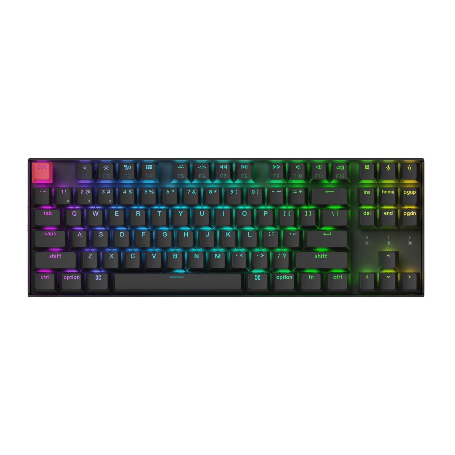 Image 2 for Keychron K8 QMK 80% TKL Wireless Mechanical Keyboard V2 Red Switches - Black