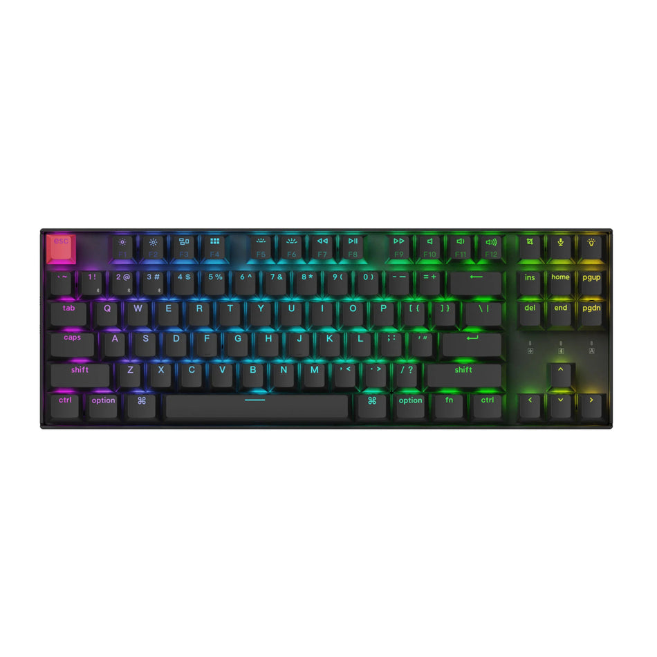Image 2 for Keychron K8 QMK 80% TKL Wireless Mechanical Keyboard V2 Red Switches - Black