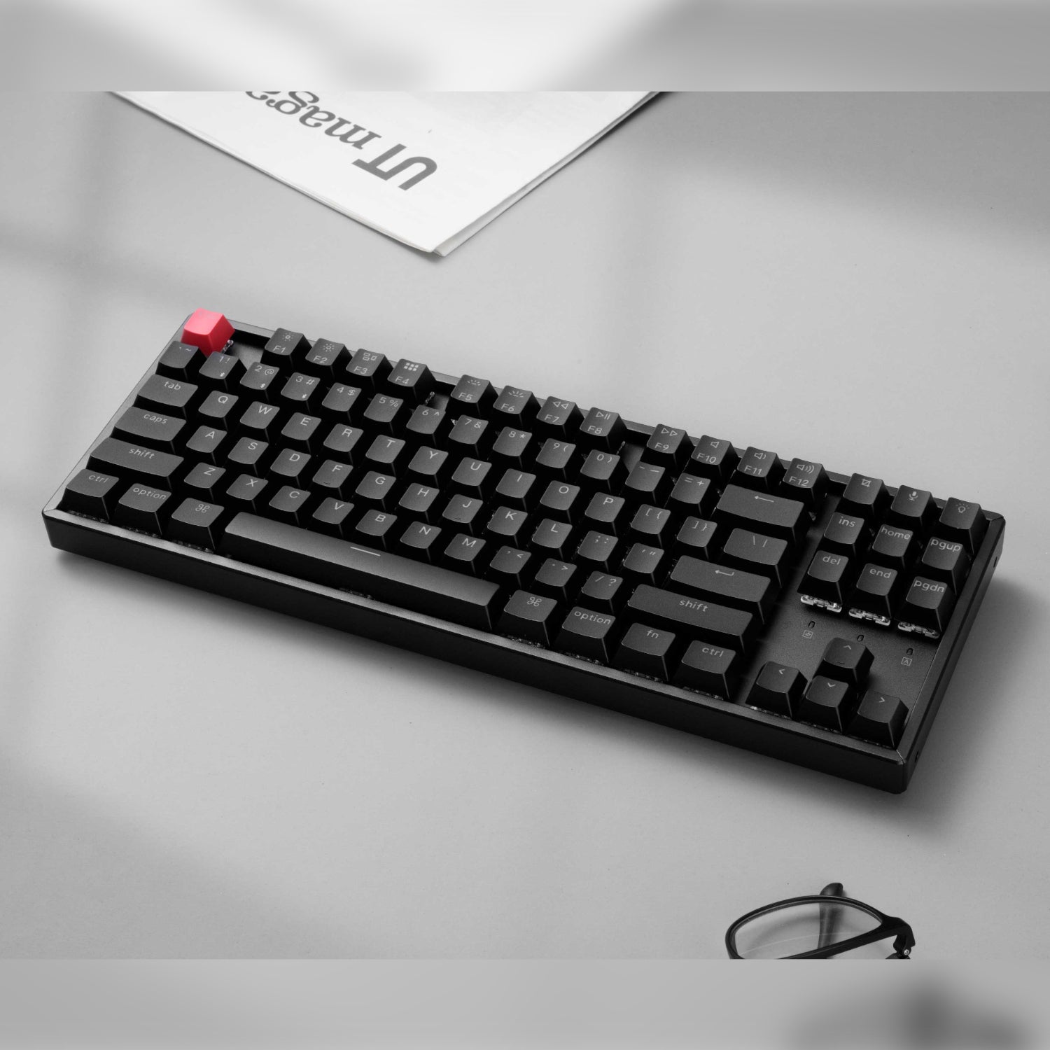 Image 3 for Keychron K8 QMK 80% TKL Wireless Mechanical Keyboard V2 Red Switches - Black