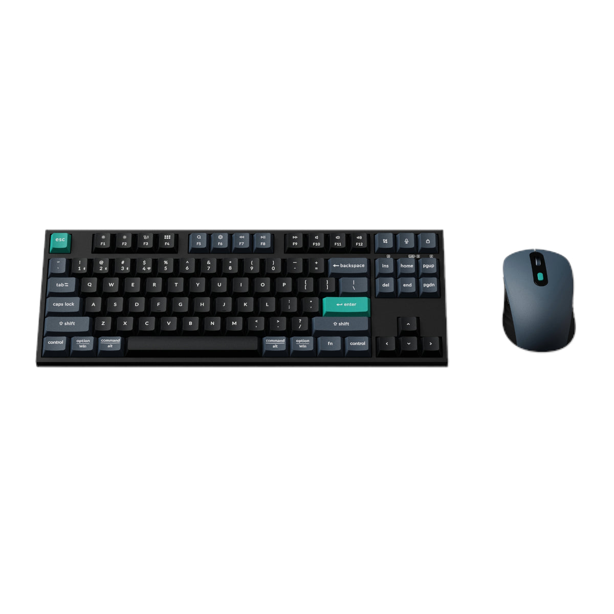 Image 2 for Keychron B33 80% TKL Wireless Keyboard and Mouse Combo – Black/Green