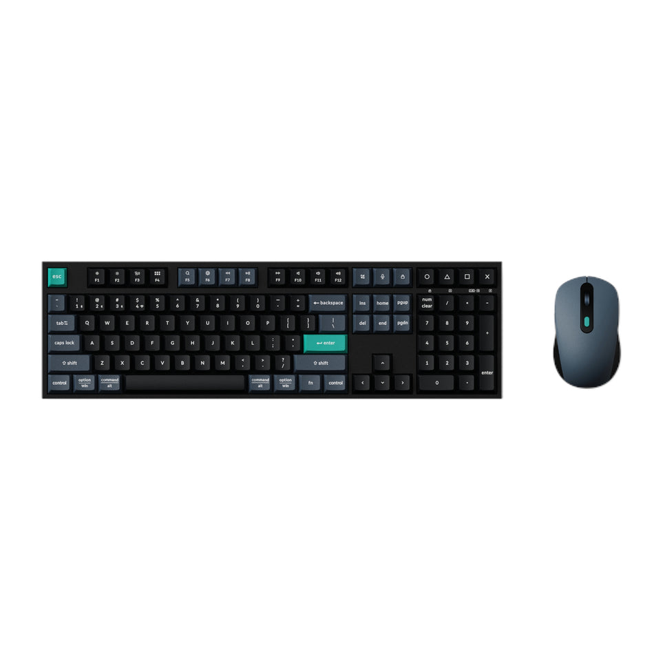 Image 2 for Keychron B36 100% Layout Wireless Keyboard and Mouse Combo – Black/Green