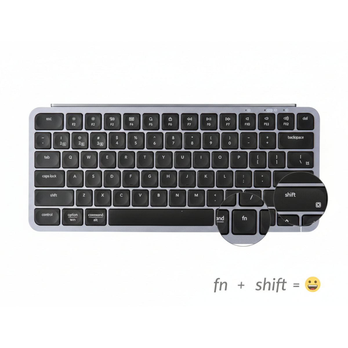 Image 3 for Keychron B1 Pro 75% Layout Wireless Keyboard and Mouse Combo - Space Grey