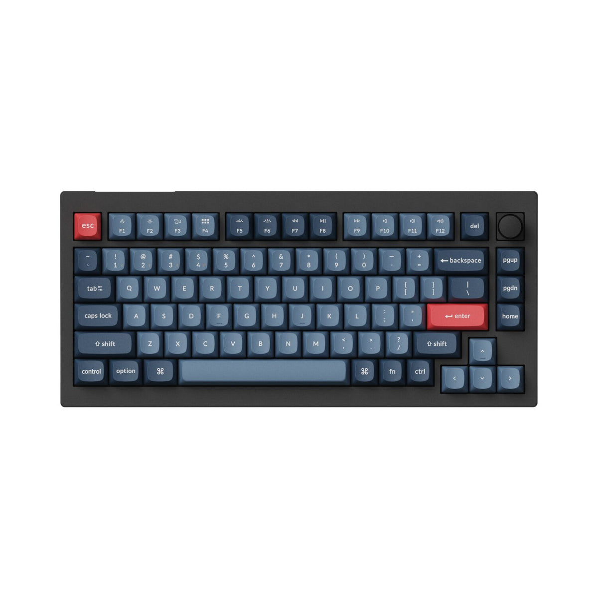 Image 2 for Keychron V1 Max QMK/VIA Wireless Custom Mechanical Keyboard | BROWN Switches – Black