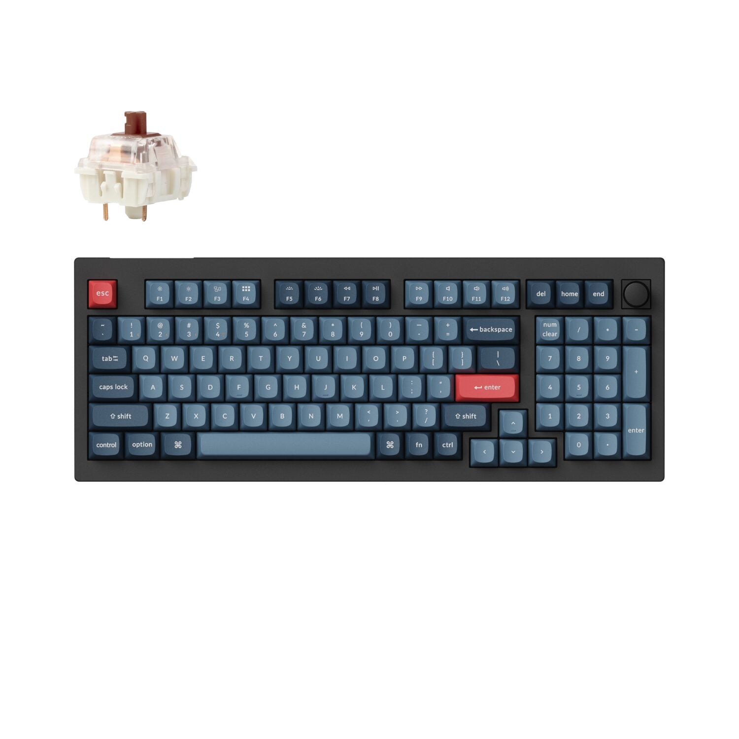 Image 1 for Keychron V5 Max Wireless Custom Keyboard - BROWN Switch