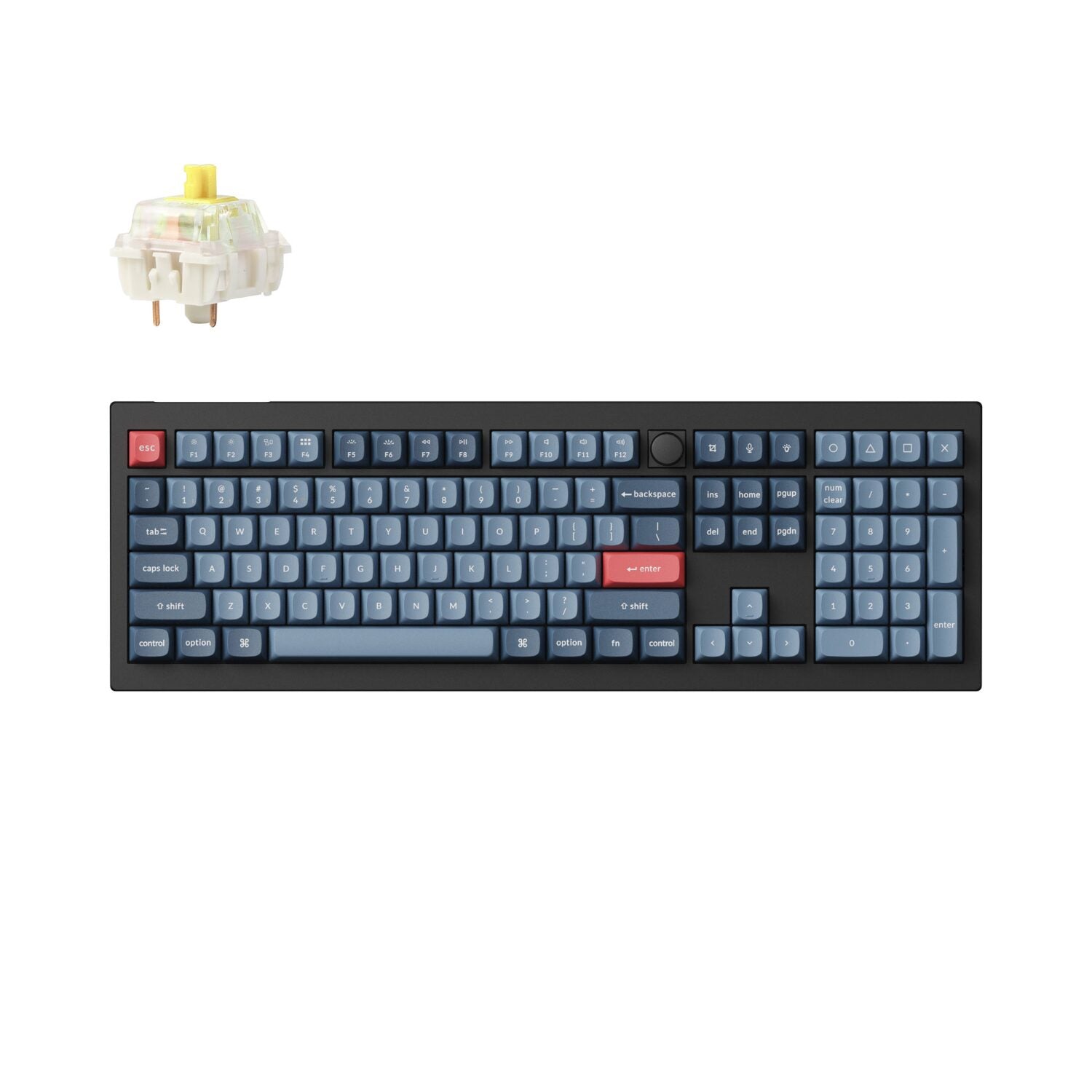 Image 1 for Keychron V6 Max Wireless Custom Keyboard - BANANA Switch