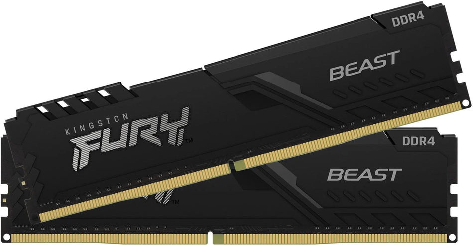 Kingston FURY Beast 64GB (2x32GB) DDR4-3200 CL16 Desktop Memory Kit - Black