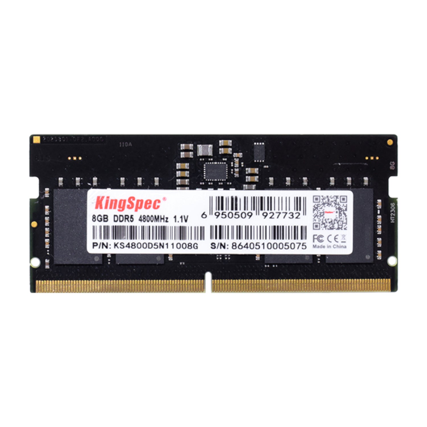 Image 1 for Kingspec 8GB 4800MHz DDR5 SODIMM Notebook Memory