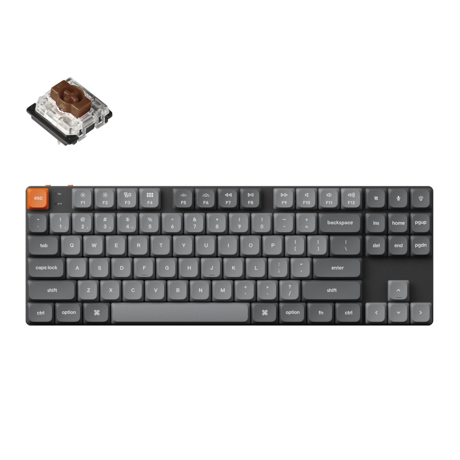 Image 1 for Keychron K1 Max QMK/VIA 80% Wireless Custom Mechanical Keyboard | BROWN Switches