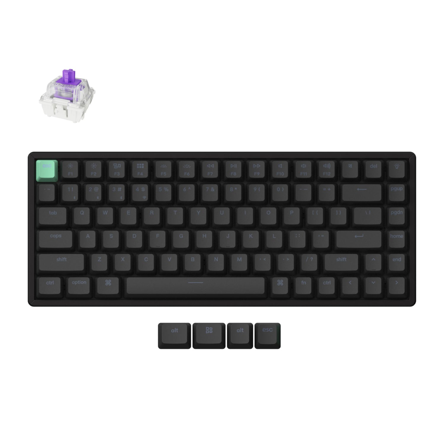 Image 1 for Keychron K2 HE Wireless Standard Magnetic Custom Keyboard | NEBULA Switch
