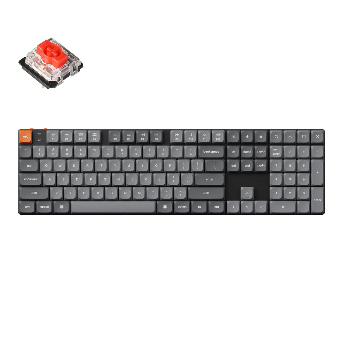 Image 1 for Keychron K5 Max QMK/VIA Full-sized Wireless Custom Mechanical Keyboard | RED Switches