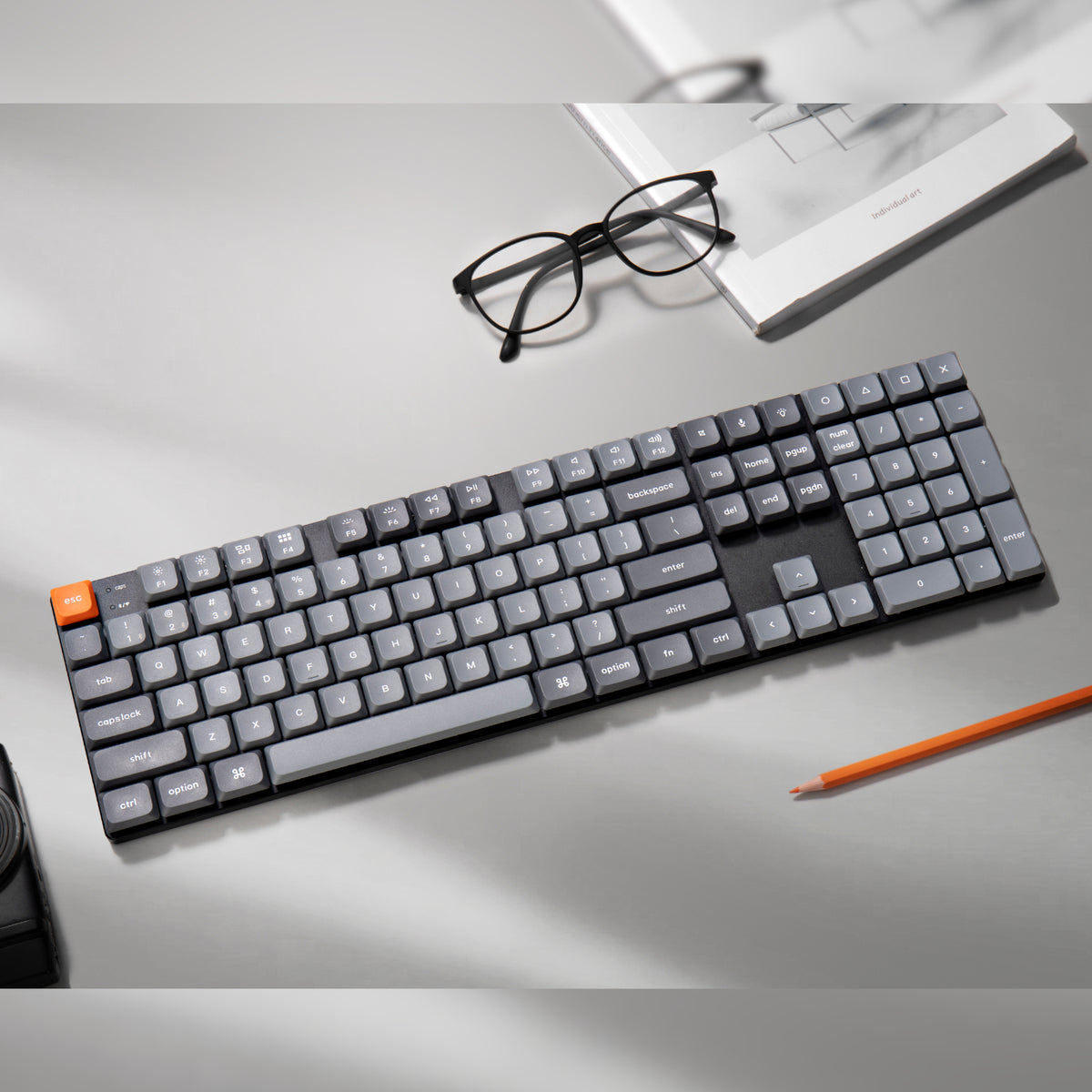 Image 3 for Keychron K5 Max QMK/VIA Full-sized Wireless Custom Mechanical Keyboard | BROWN Switches