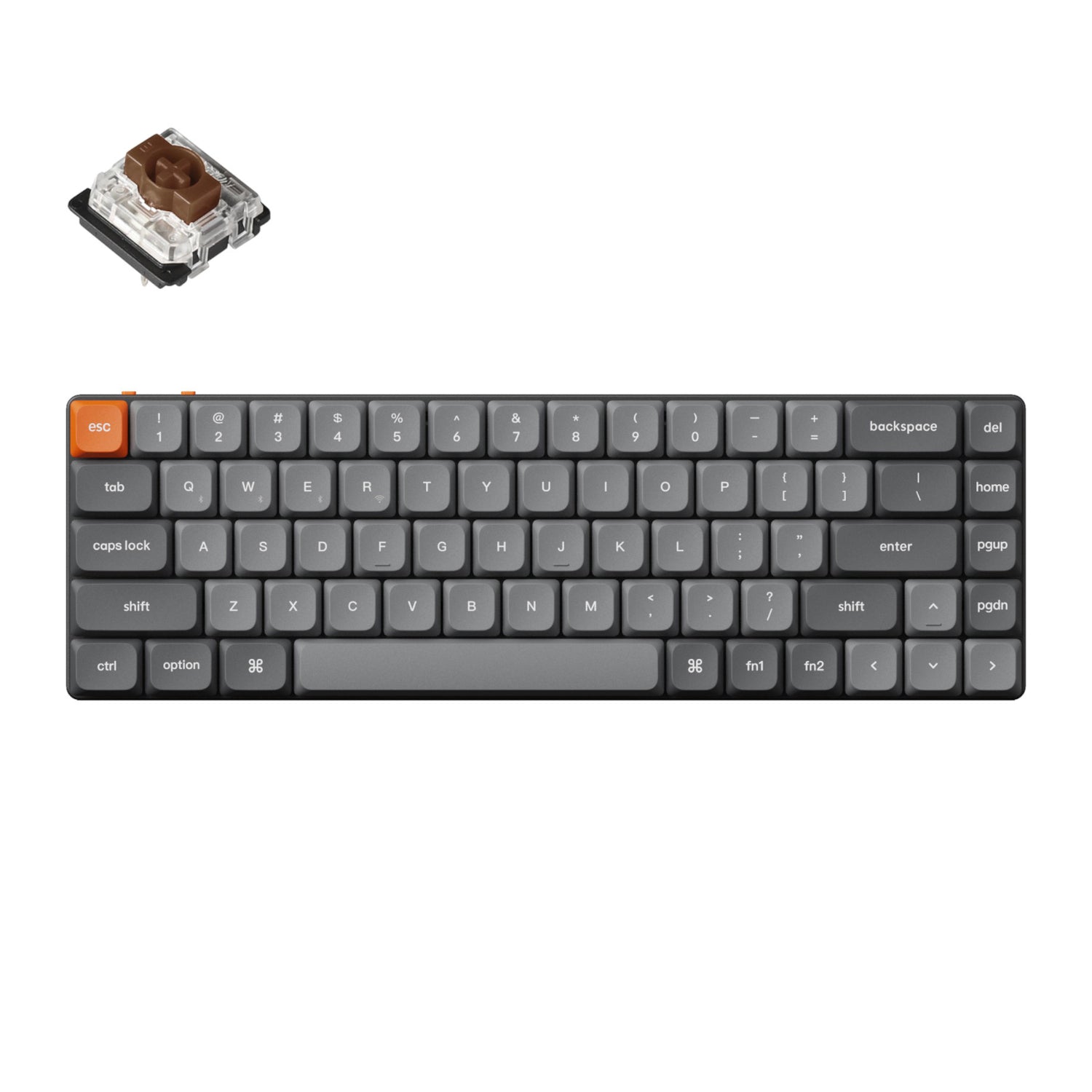 Image 1 for Keychron K7 Max QMK/VIA 65% Wireless Custom Mechanical Keyboard | BROWN Switches