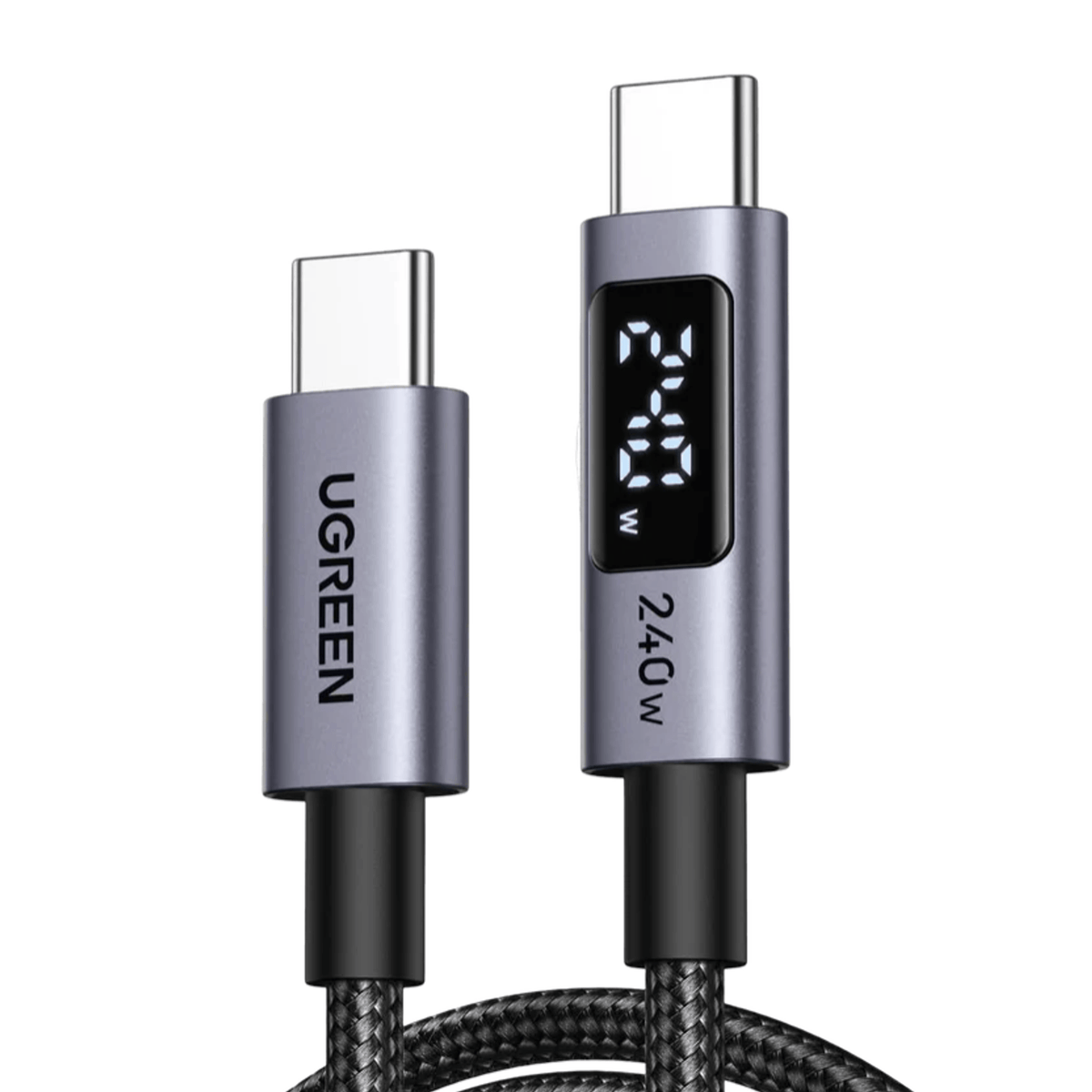 Image 1 for UGREEN 240W USB Type-C Cable with LED Display 2M