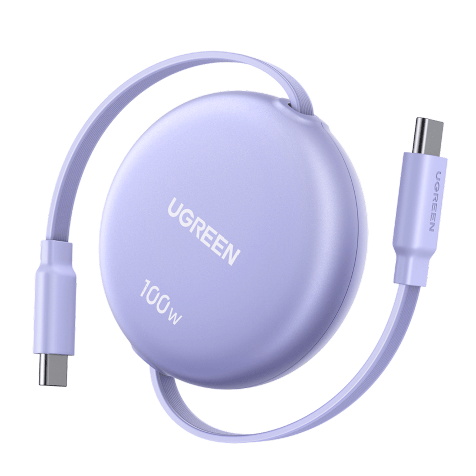 Image 1 for UGREEN 100W Fast Charging Retractable USB Type-C Cable 1M - Purple