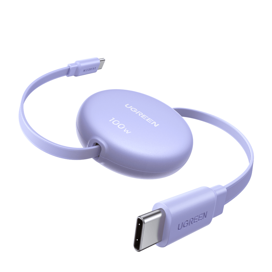 Image 2 for UGREEN 100W Fast Charging Retractable USB Type-C Cable 1M - Purple