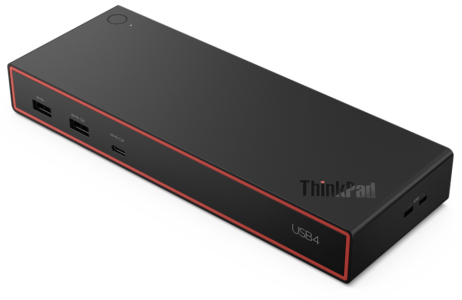LENOVO ThinkPad USB4 Dock 5000  Support for 4xMonitors2xDP1xHDMI1xUSB-C4xUSB 3.2RJ4565 Watt Charging3yr CI