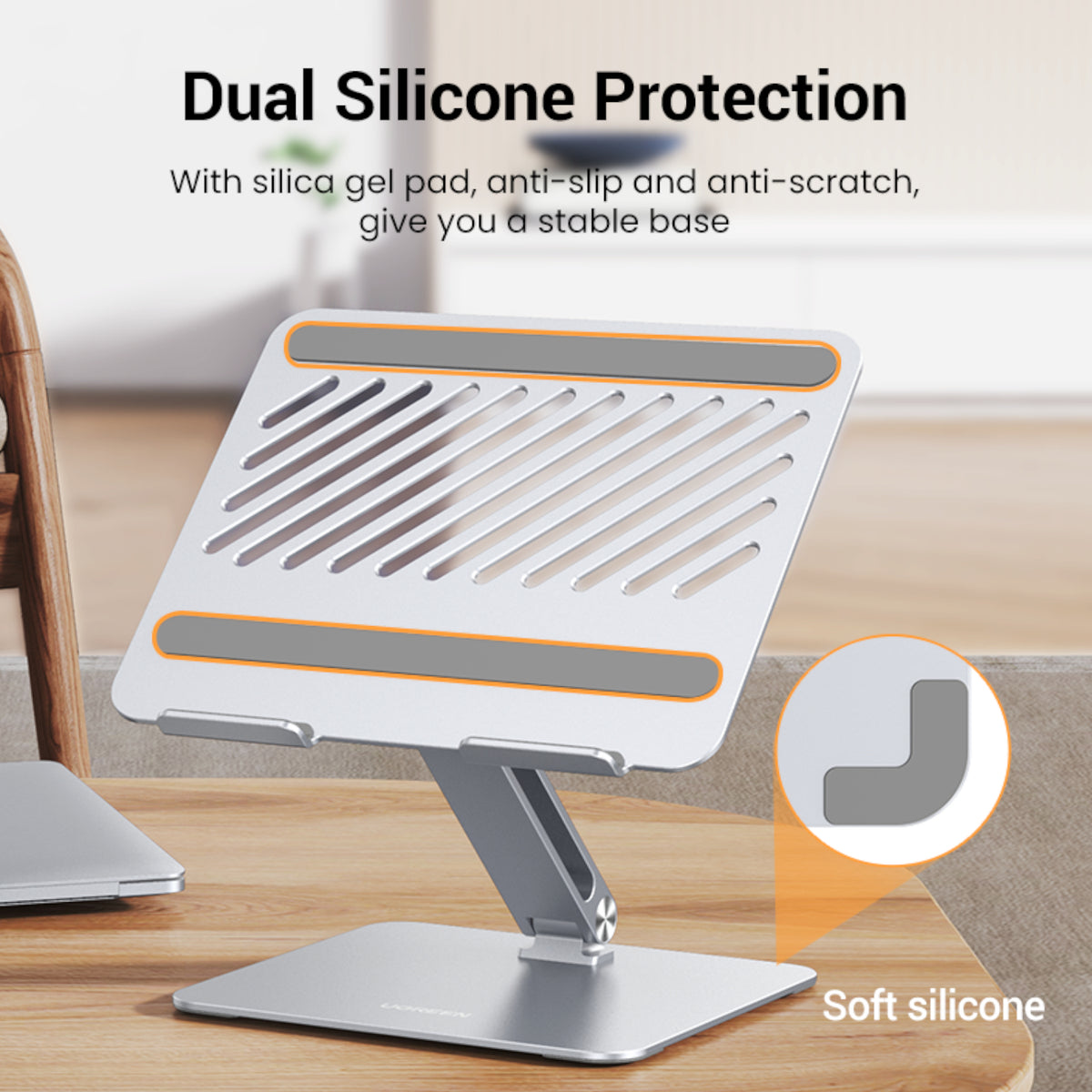 Image 2 for UGREEN Adjustable Laptop Stand (Silver)