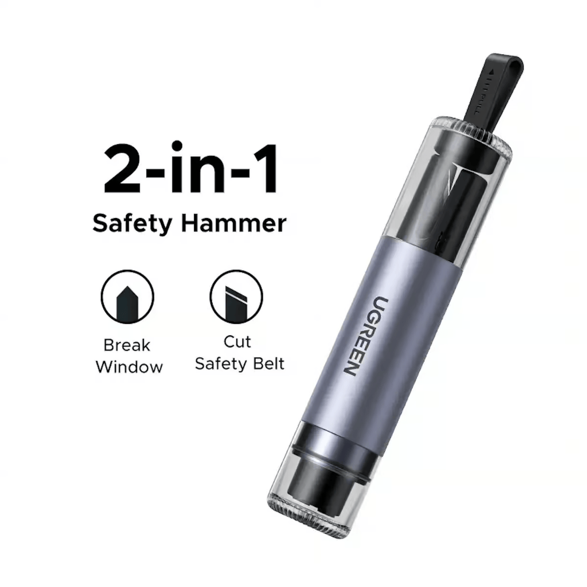 Image 2 for UGREEN 2-in-1 Car Window Breaker and Safety Belt Cutter