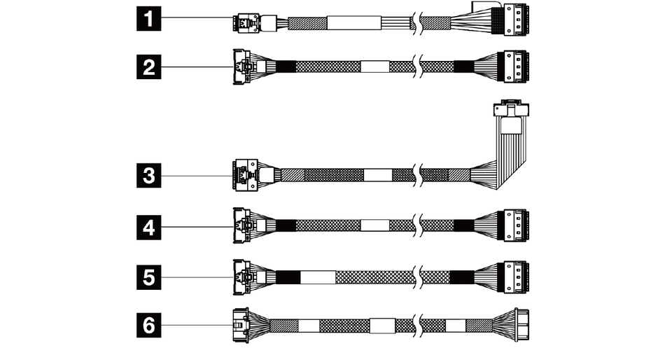 Lenovo ThinkSystem SR650 V3 x4 M.2 SATA/NVMe Non-RAID Cable Kit