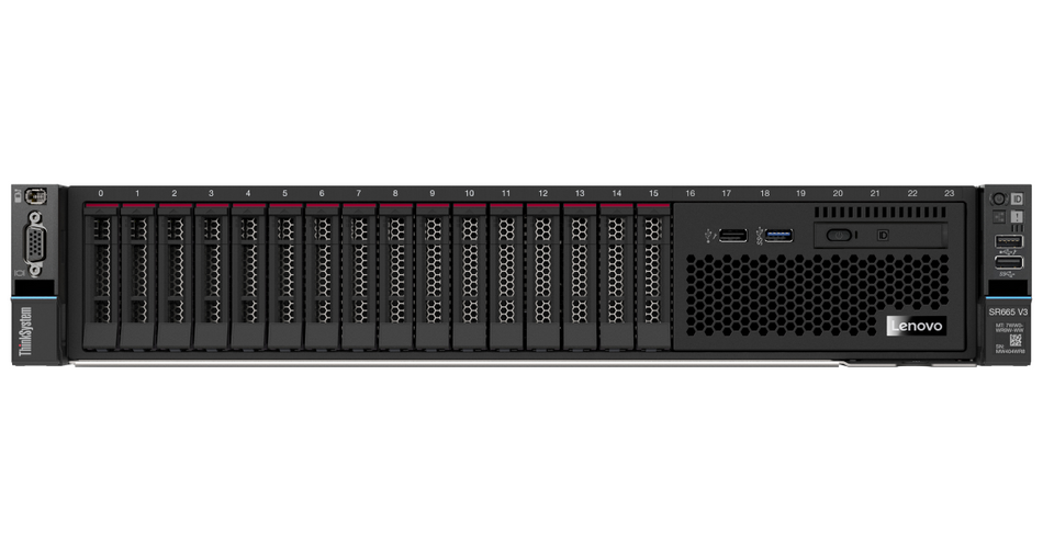 Lenovo ThinkSystem SR665 V3 Rack Server with AMD EPYC 9224 Processor