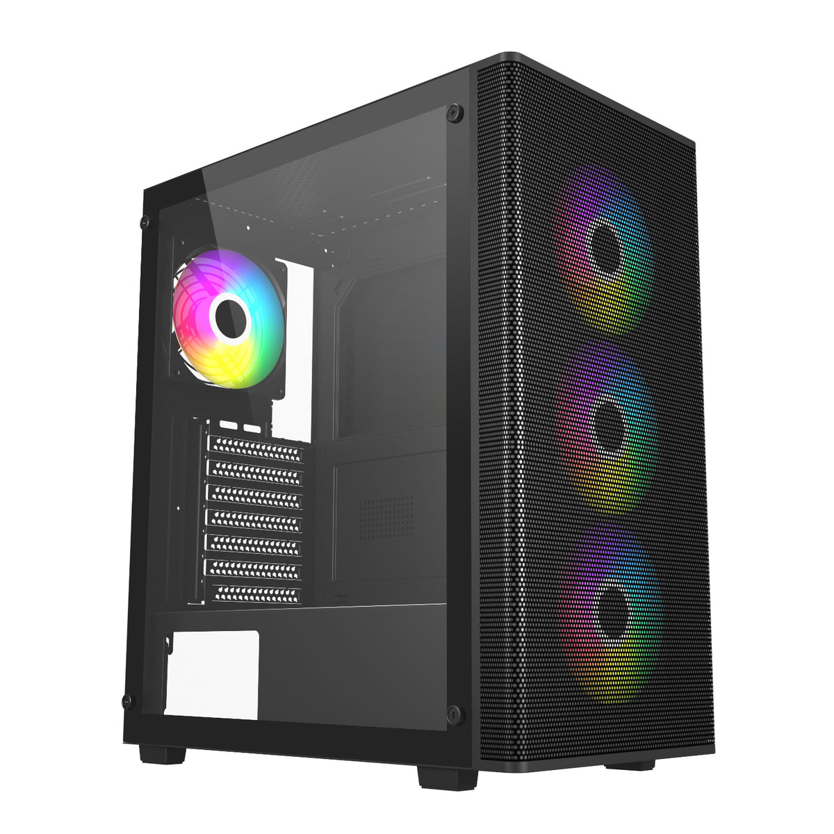 Image 1 for FSP M220 ATX Mid Tower Gaming Chassis - Black