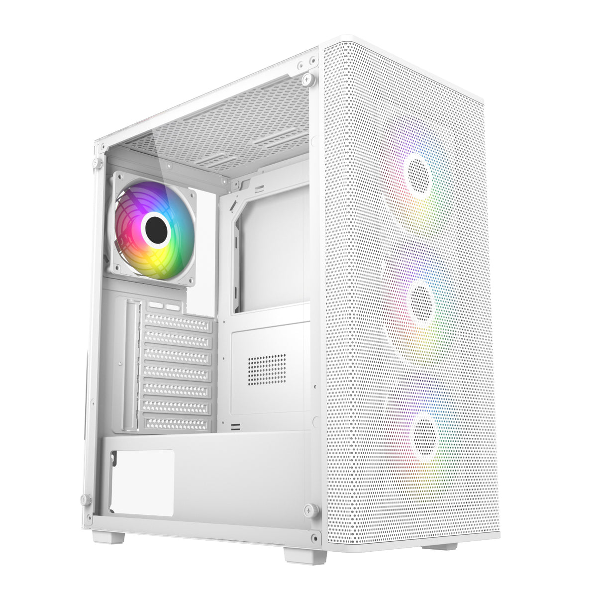 Image 1 for FSP M220 ATX Mid Tower Gaming Chassis - White