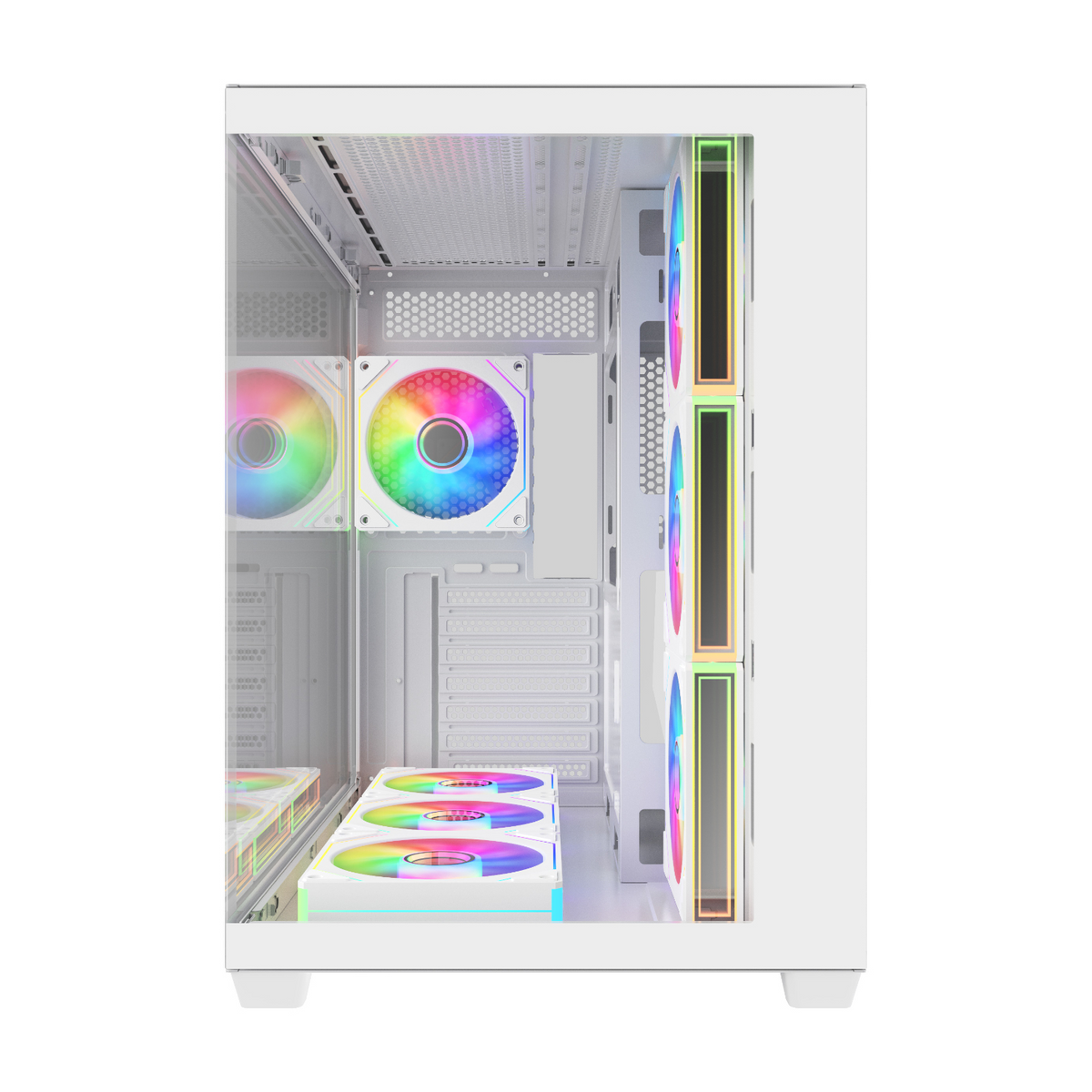 Image 2 for FSP M341 ATX Dual Chamber Mid Tower Gaming Chassis - White