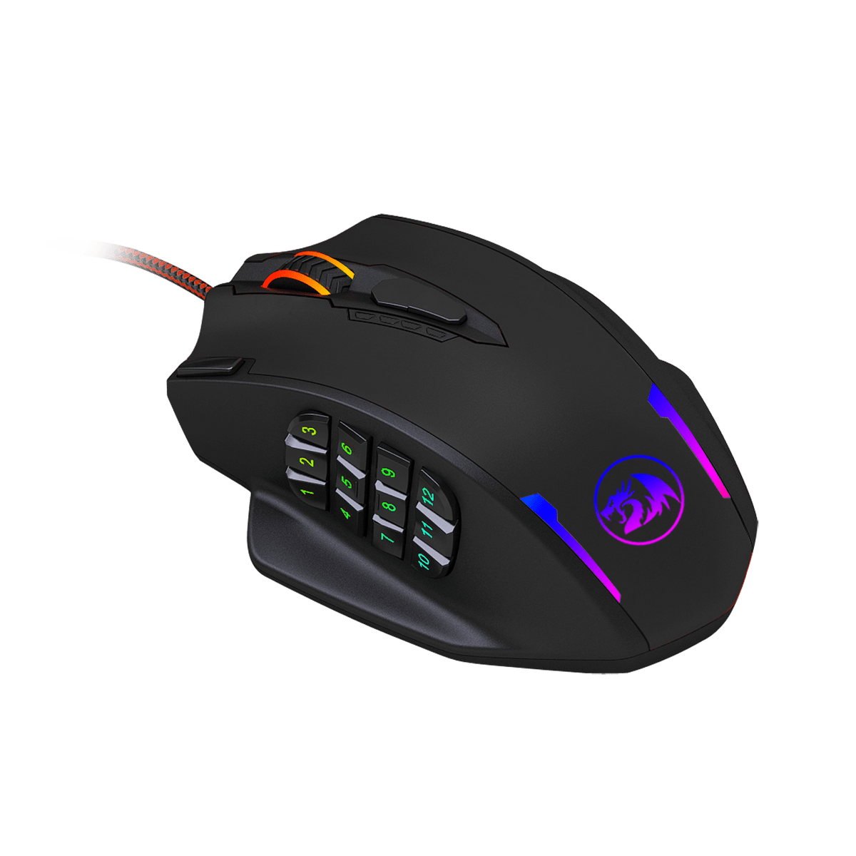 Image 2 for REDRAGON IMPACT 12400DPI MMO Gaming Mouse - Black