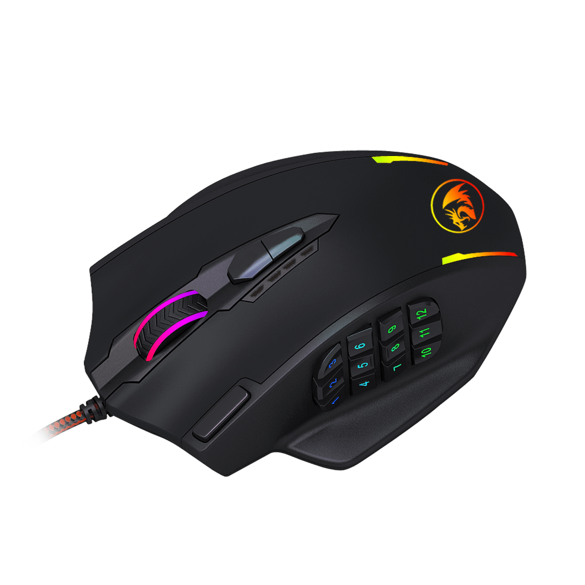 Image 4 for REDRAGON IMPACT 12400DPI MMO Gaming Mouse - Black