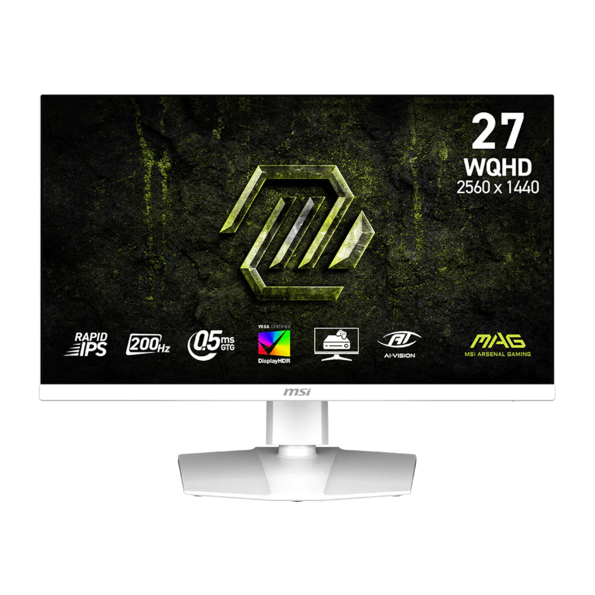Image 1 for MSI MAG 274QRFW E20 27" WQHD 200Hz IPS Gaming Monitor - White