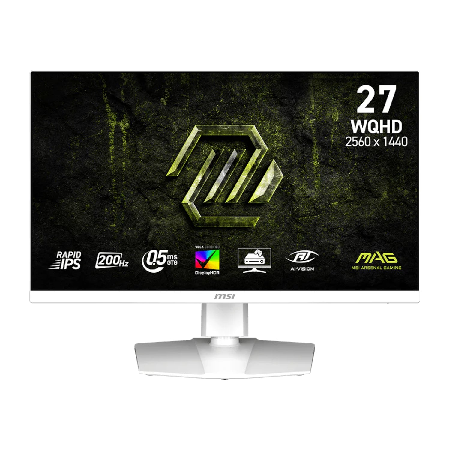 Image 1 for MSI MAG 274QRFW E20 27" WQHD 200Hz IPS Gaming Monitor - White