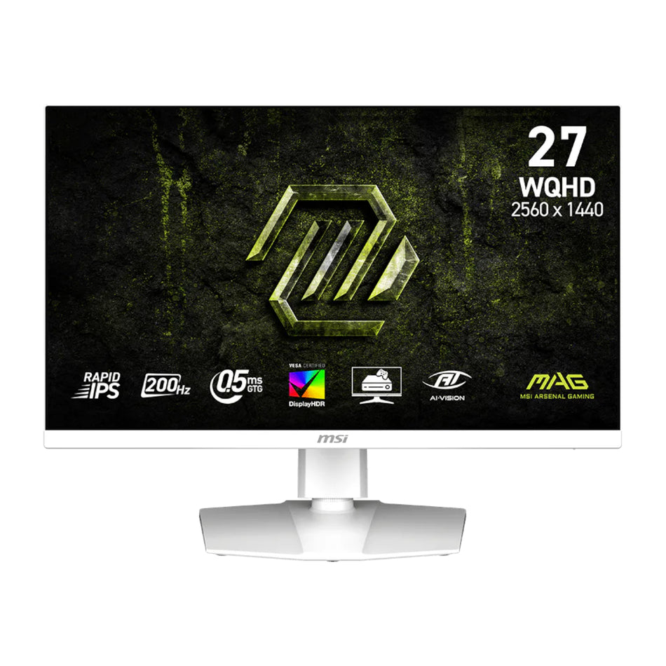 Image 1 for MSI MAG 274QRFW E20 27" WQHD 200Hz IPS Gaming Monitor - White
