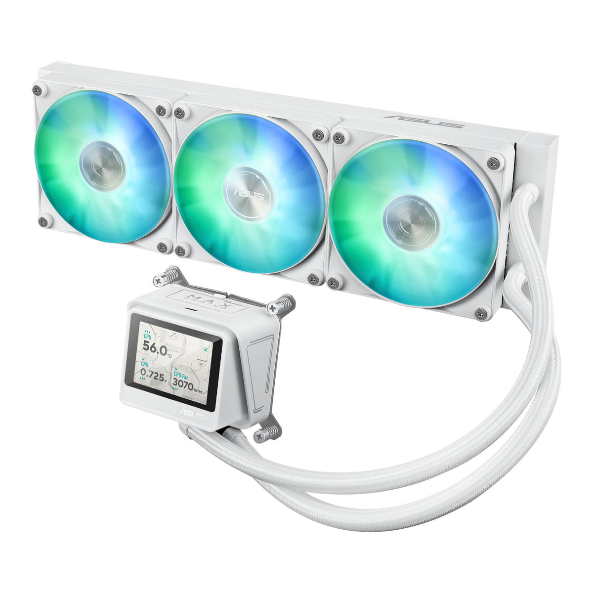 Image 2 for Asus MAX Gaming LC 360 ARGB LCD All-in-one CPU Liquid Cooler - White