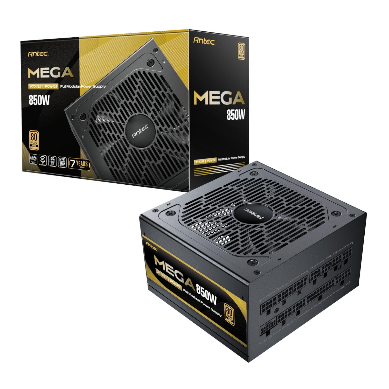 Image 1 for Antec MEGA 850W 80 PLUS Gold ATX3.1 PCIE 5.1 Fully Modular Power Supply