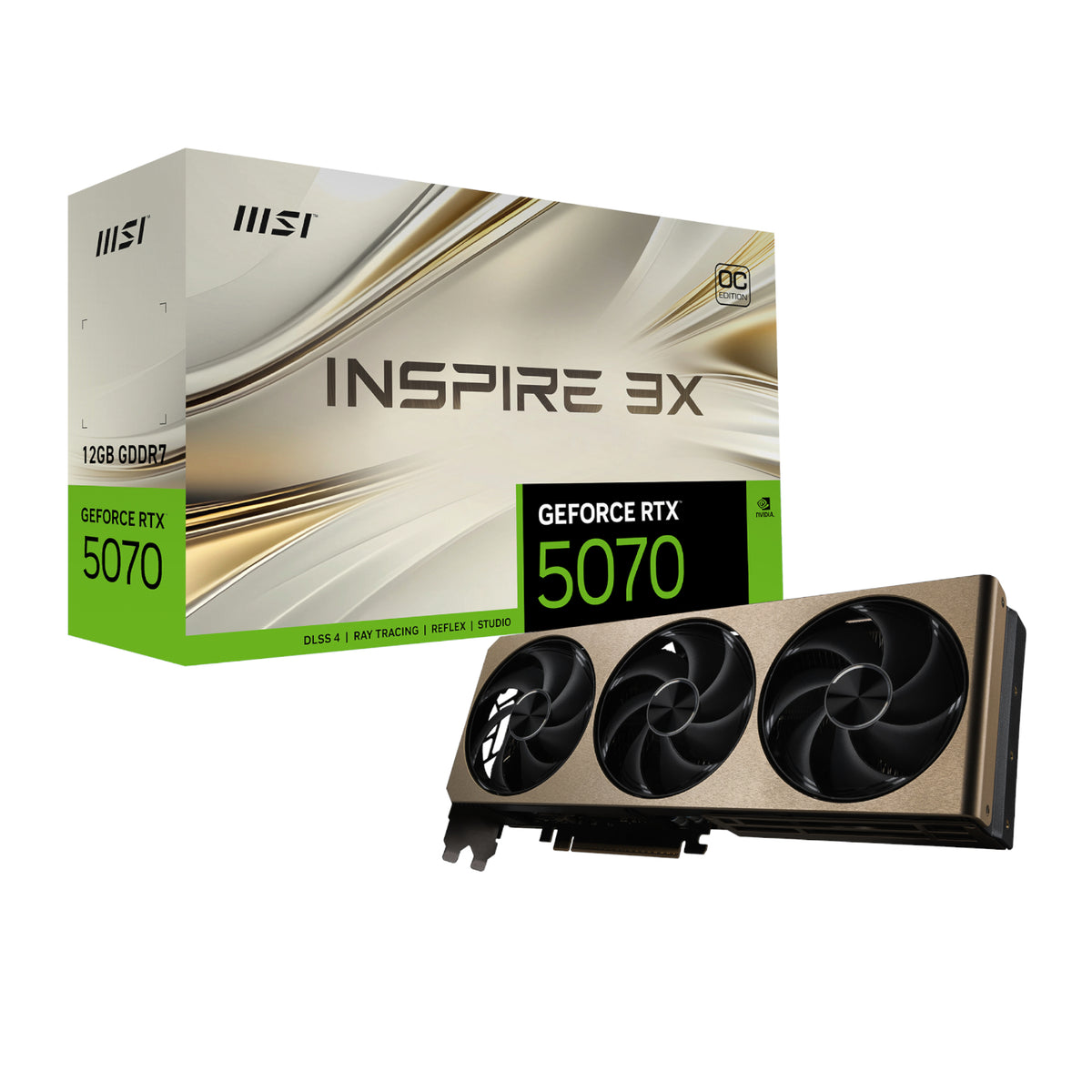 Image 1 for MSI GeForce RTX 5070 INSPIRE 3X OC 12GB Graphics Card