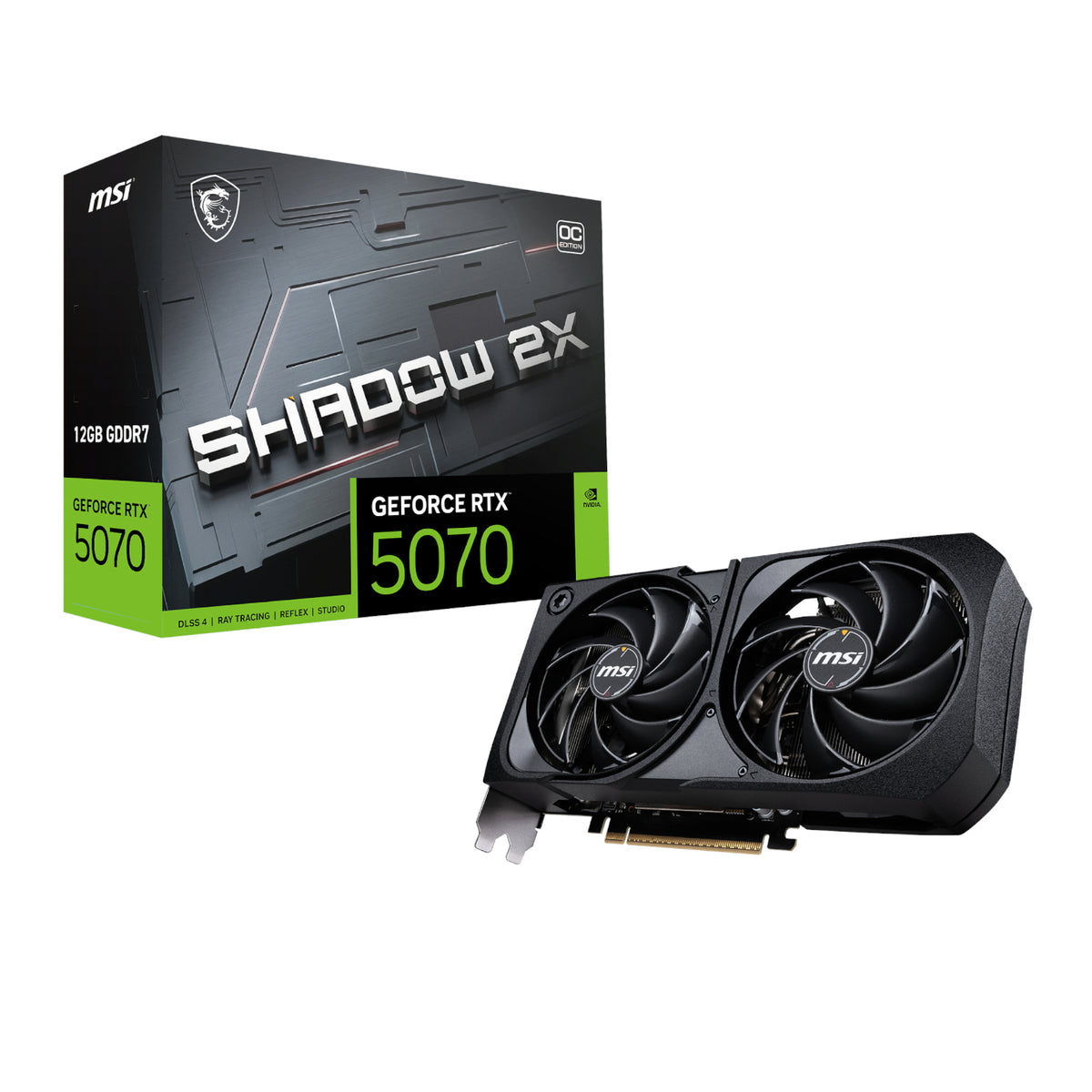 Image 1 for MSI GeForce RTX 5070 SHADOW 2X OC 12GB Graphics Card