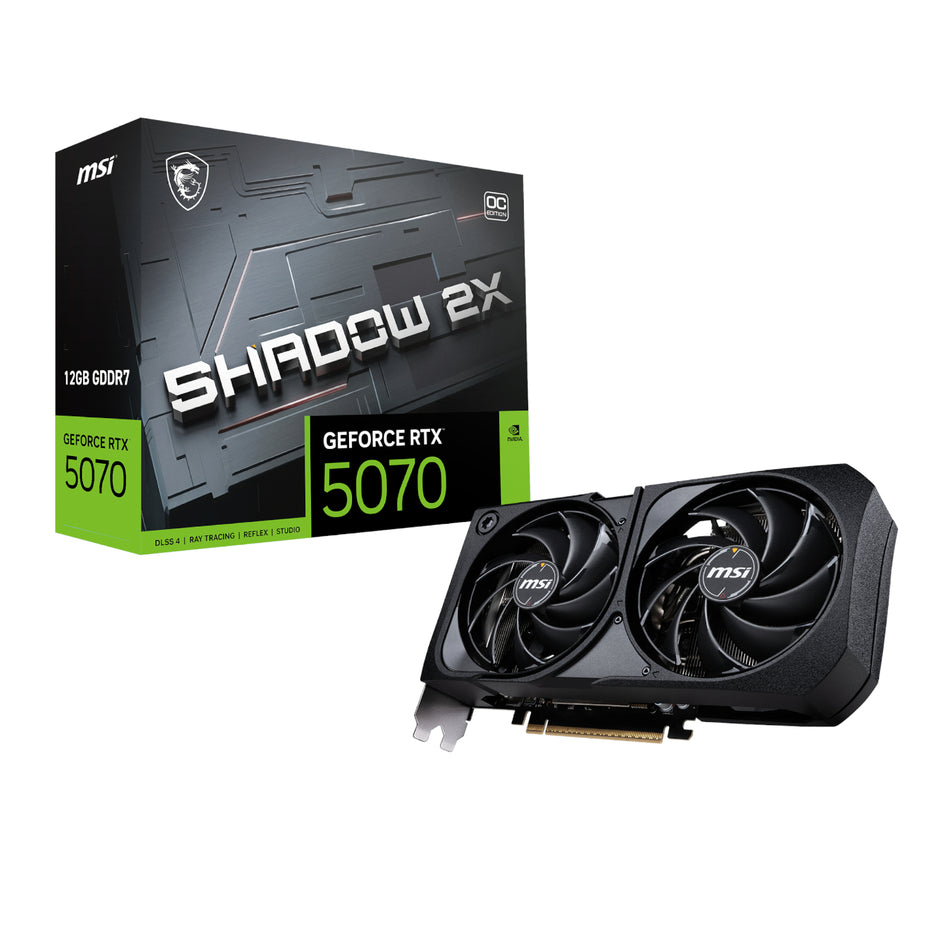 Image 1 for MSI GeForce RTX 5070 SHADOW 2X OC 12GB Graphics Card