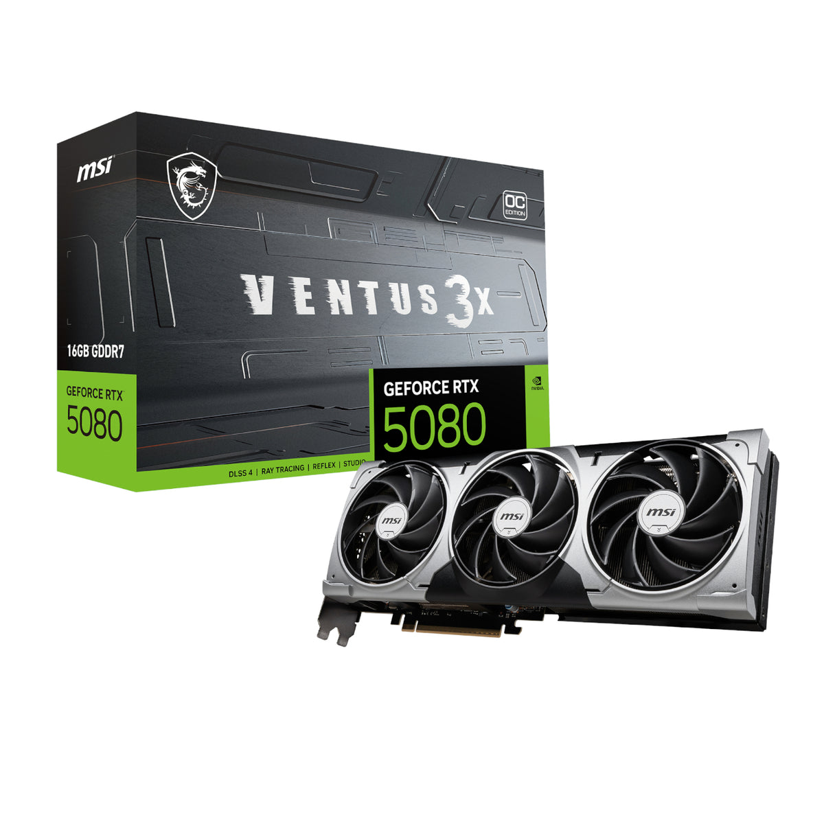 Image 1 for MSI GeForce RTX 5080 VENTUS 3X OC 16G Graphics Card