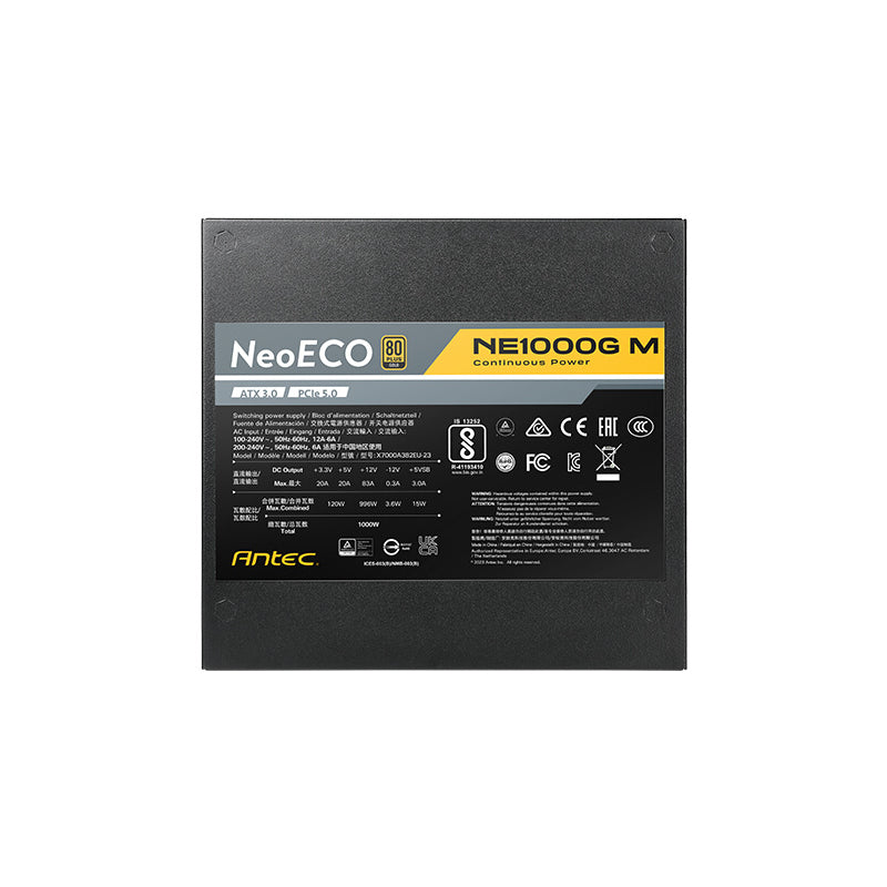 Image 9 for Antec NeoEco Series 1000W GEN5 80 Plus Gold Fully Modular